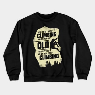 Climbing Old Man Rock Climber Grandpa Gift Crewneck Sweatshirt